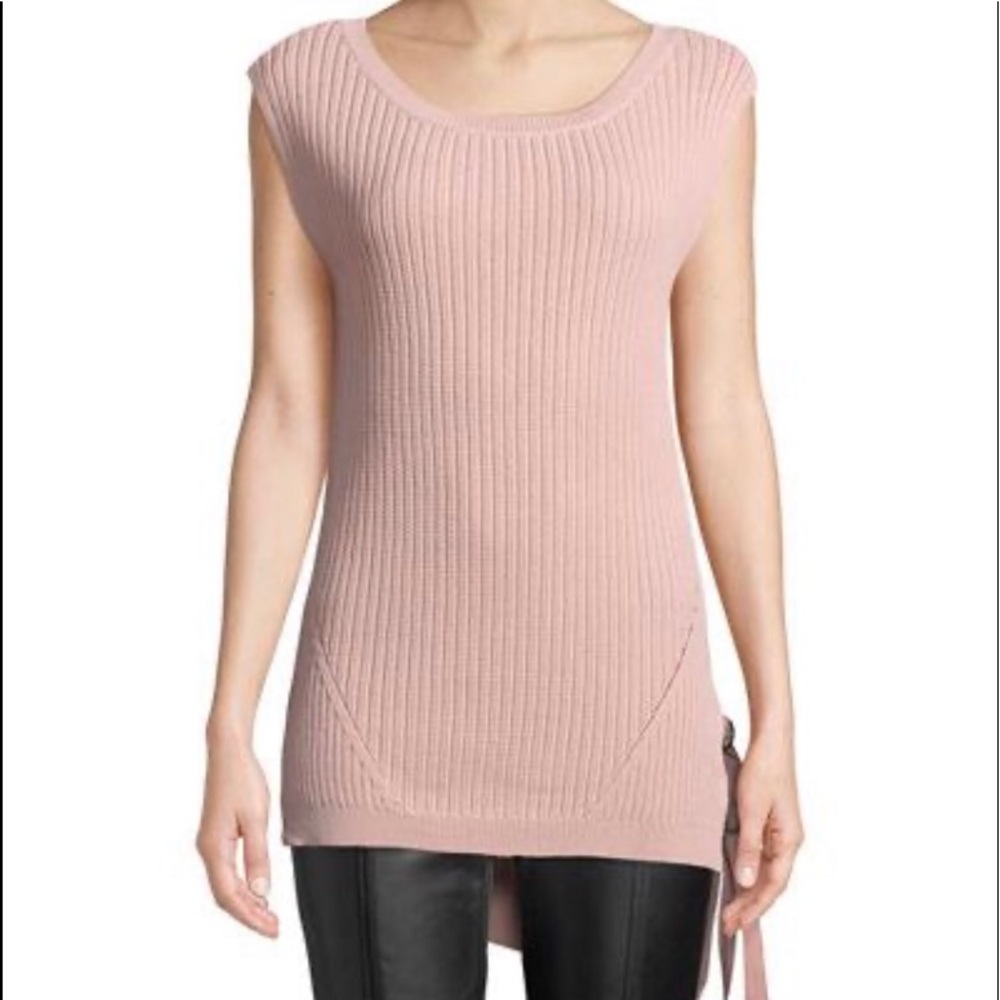 🌻Black Tape NWT szS Sleeveless Pink Knit Tunic🌻